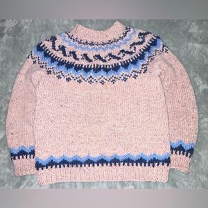 Vintage Alafos Hand Knit Icewool Icelandic Wool Sweater Unisex Medium Nordic